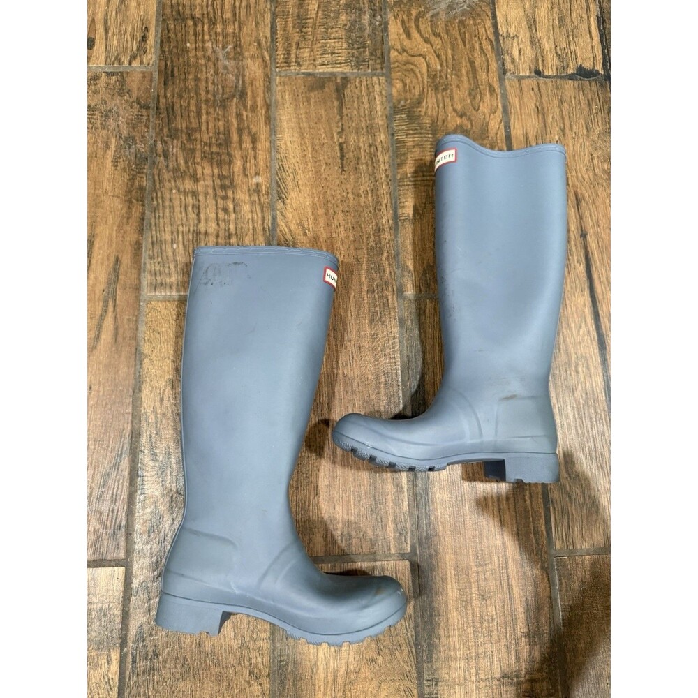 Hunter Wellington Rain Boots Size Women 6 Gray
